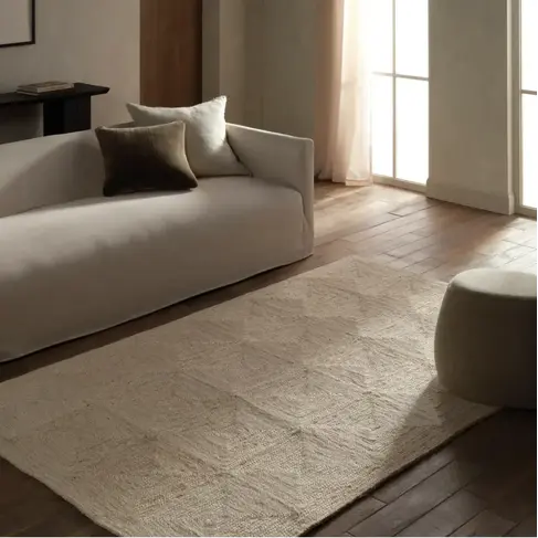 Briad Jute Rug in Birch or Semolina