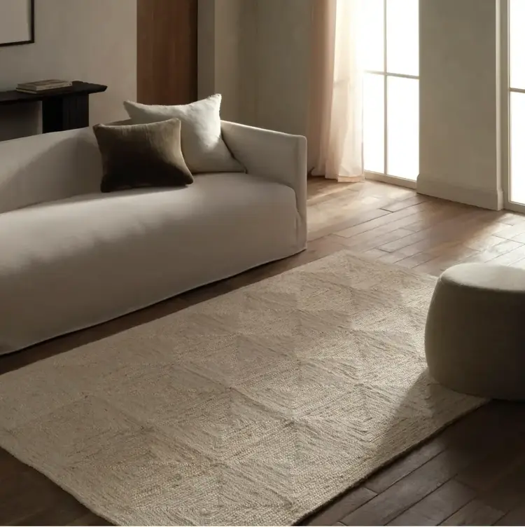 Briad Jute Rug in Birch or Semolina