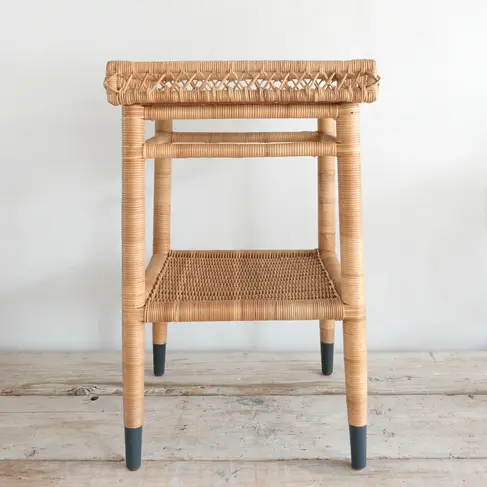 Sarah Rattan Side Table or Nightstand