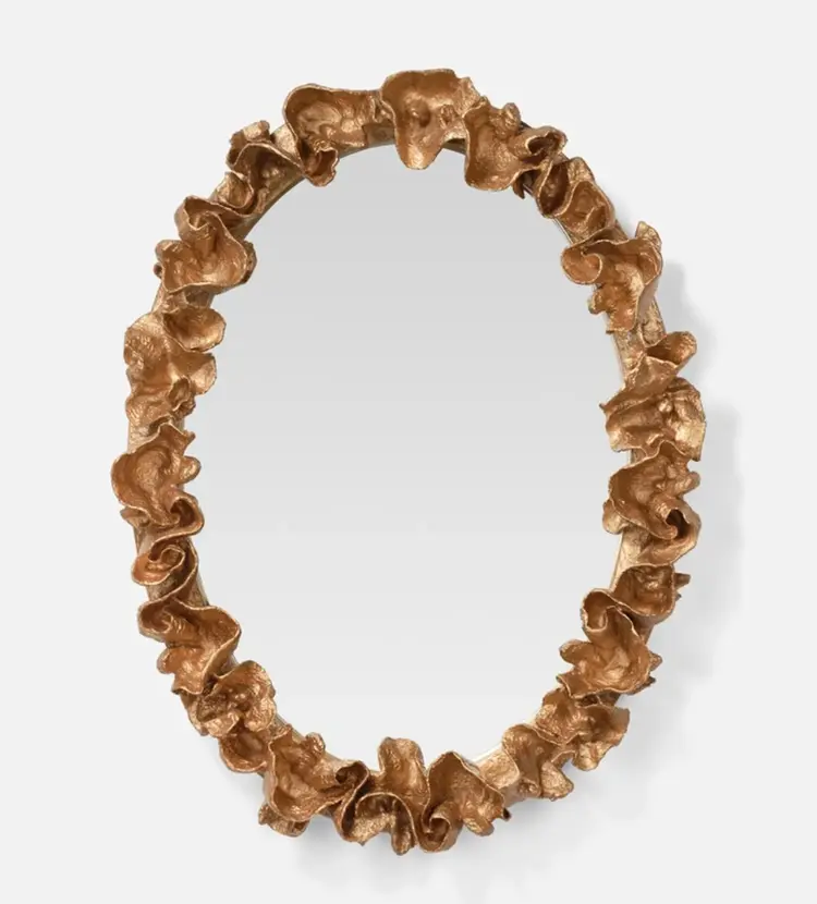 Coco Mirror 47" x 36" faux coral