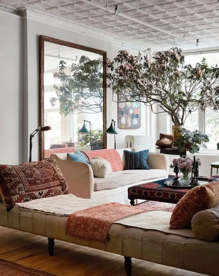 Thin Frame Antique French Mirror