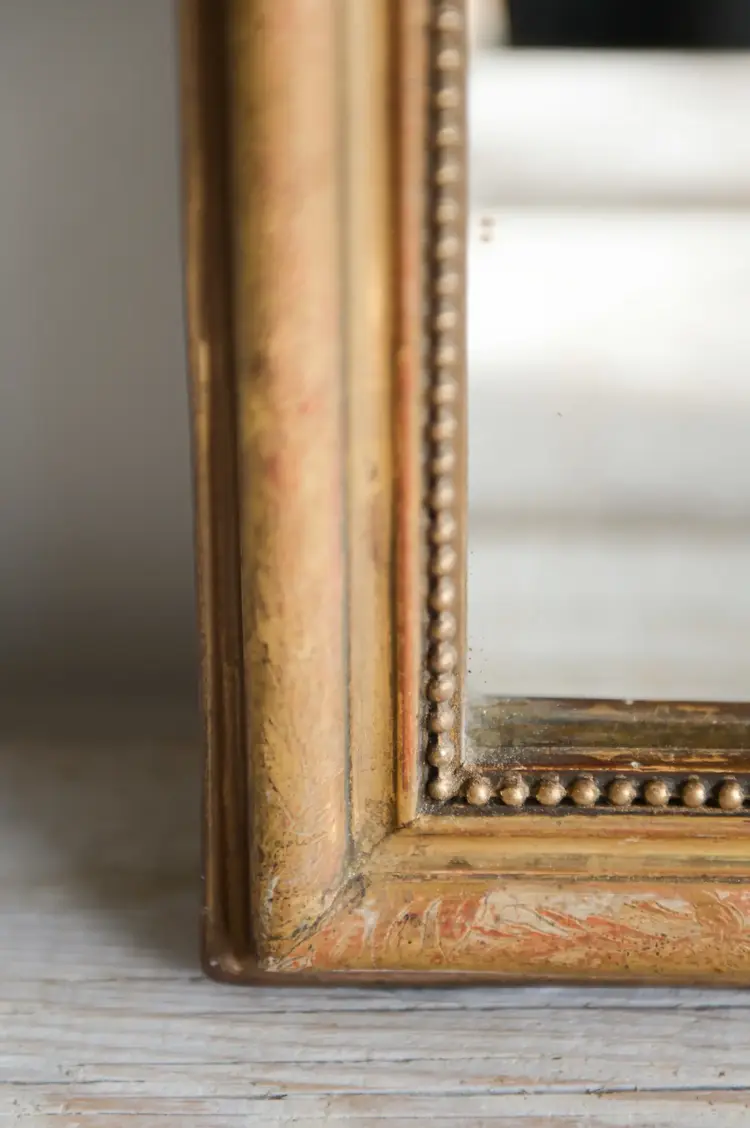 Thin Frame Antique French Mirror
