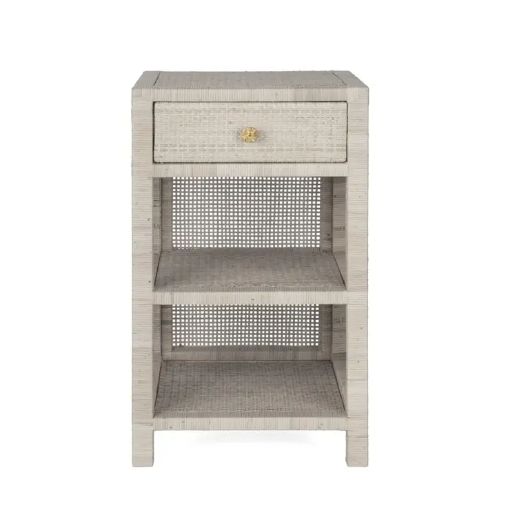 Isla Rattan Nightstand - Handcrafted Coastal Bedside Table