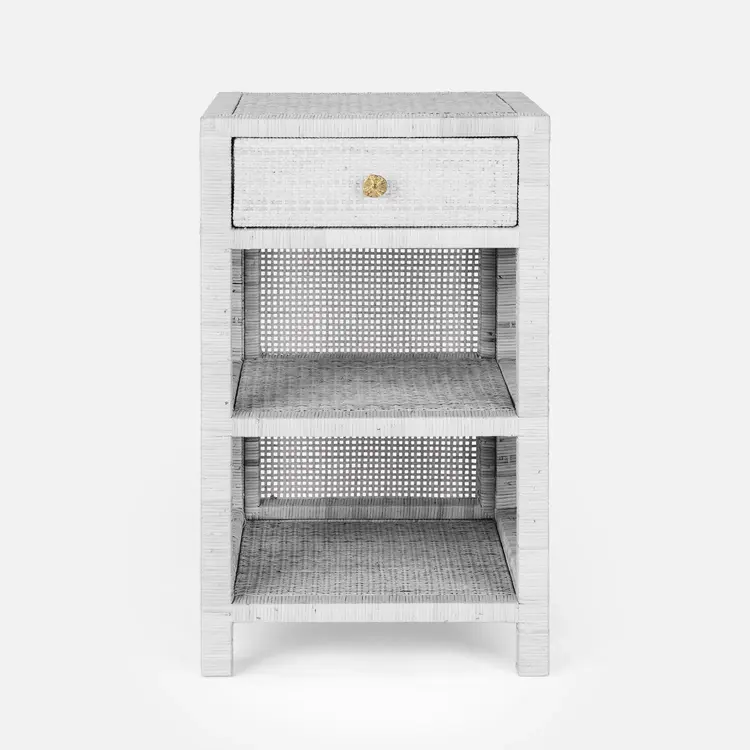 Isla Rattan Nightstand - Handcrafted Coastal Bedside Table