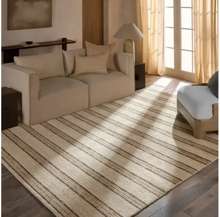 Ischia Hand-Knotted Wool Rug in Fieldstone 01