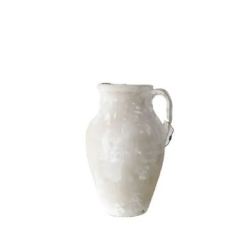 Antique White-Wash Olive Pot Small