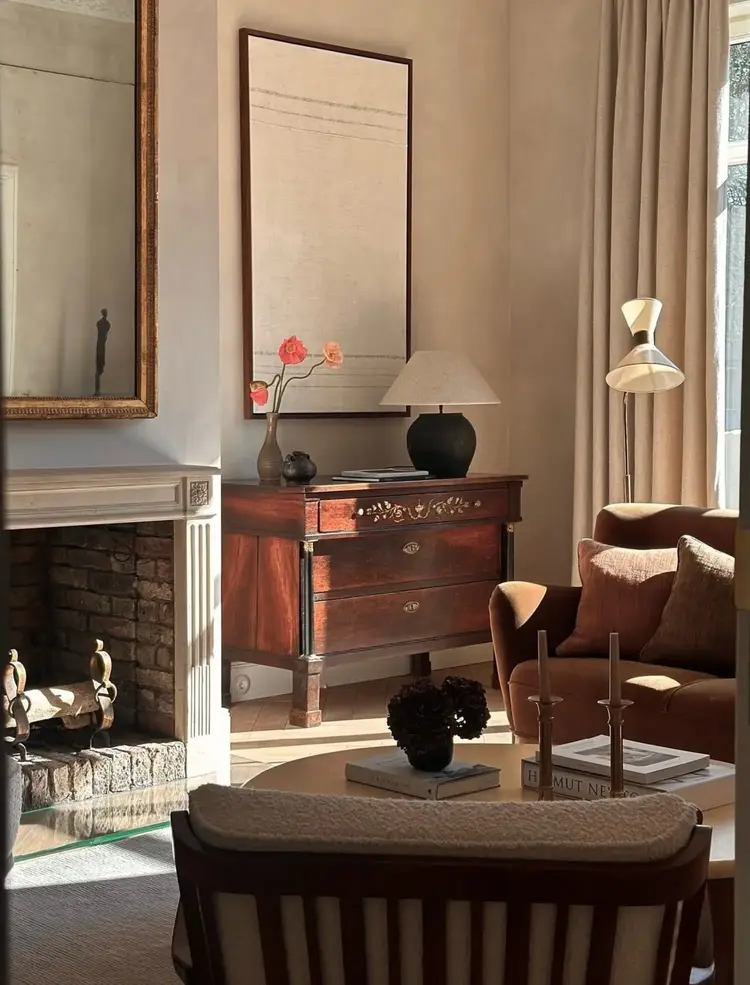 Antique Simple Frame Gilt Mirror (warehouse item)