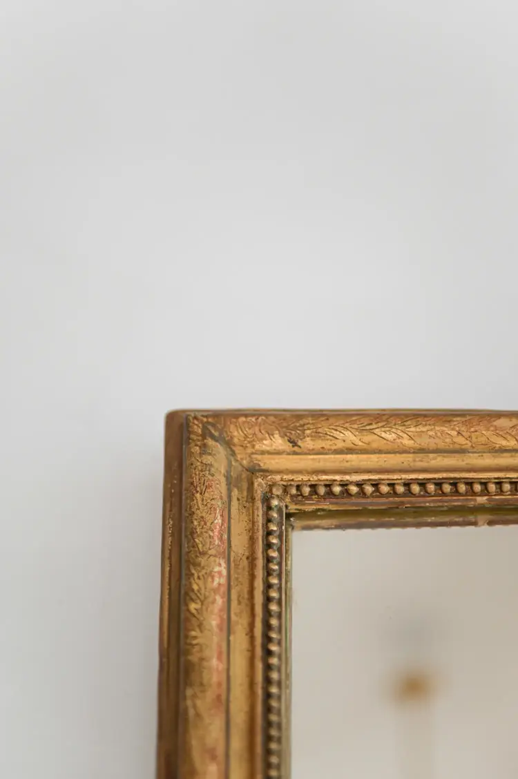 Thin Frame Antique French Mirror (warehouse item)