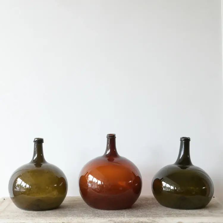 Antique Glass Spirits or Wine Jar from Burgundy