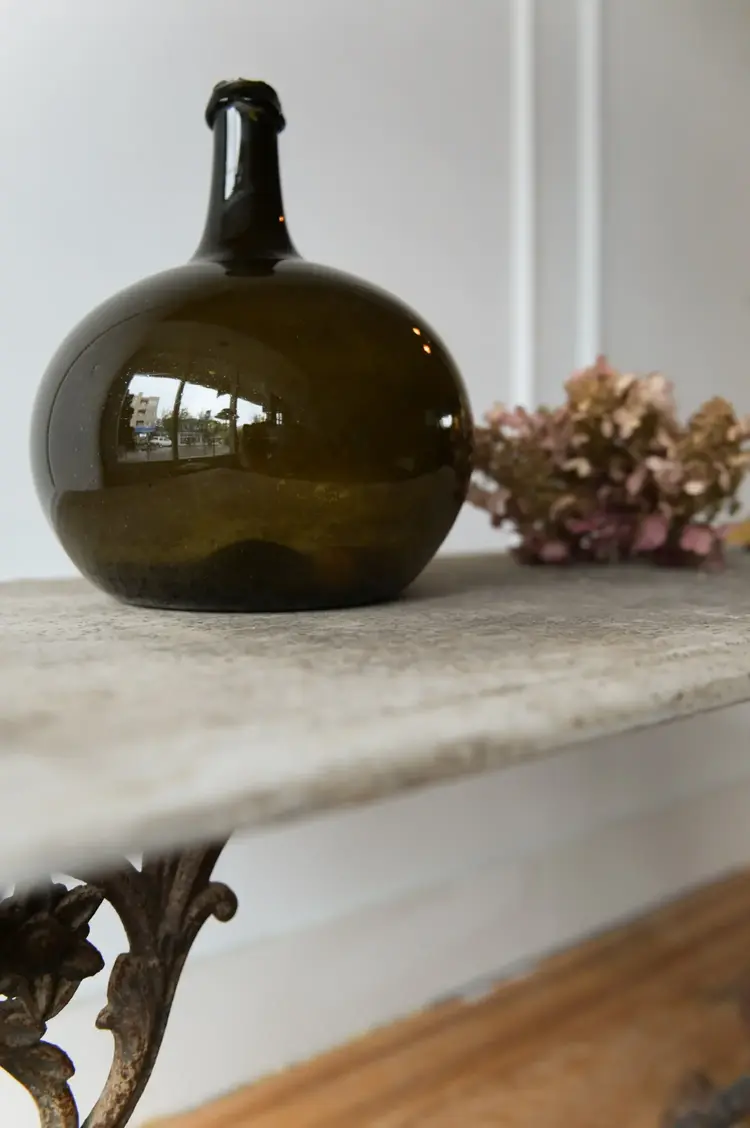 Antique Glass Spirits or Wine Jar from Burgundy
