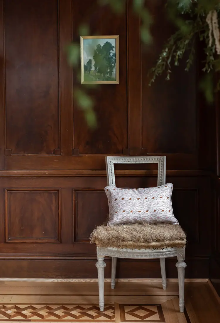 Bengal Winter Bloom Linen Cushion