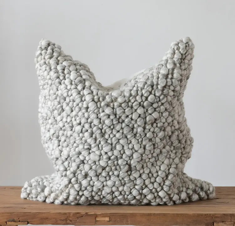 Angora Kaz Cushion in Grey