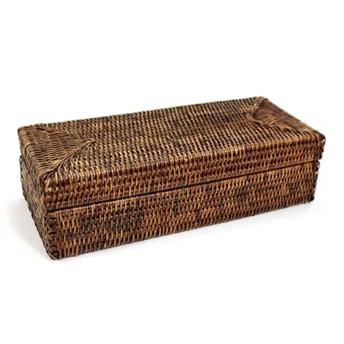 Rattan Long Box with Lid