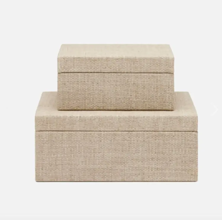 Valeria Decorative Box in Raffia
