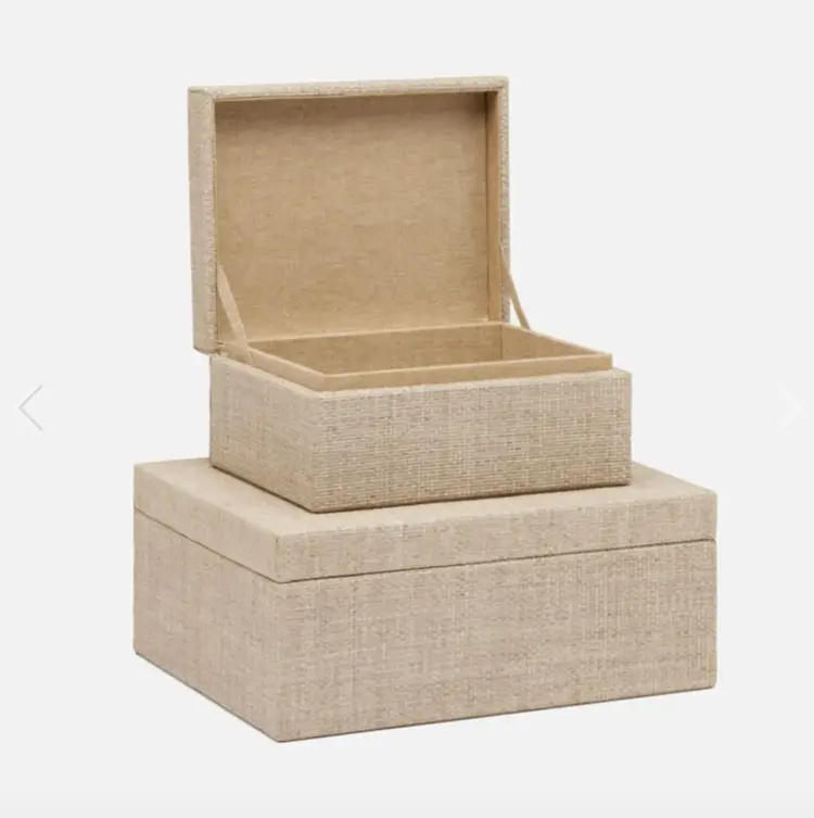 Valeria Decorative Box in Raffia