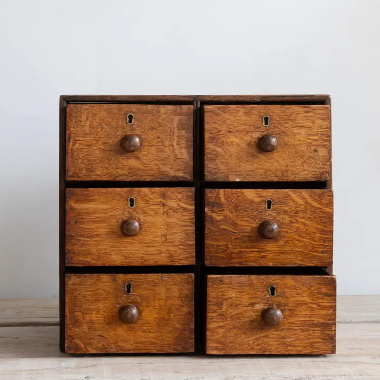 Antique Wooden Mini Drawers