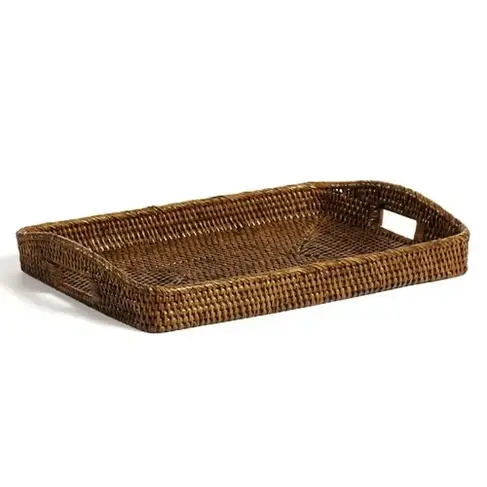 Large Rattan Morning Tray