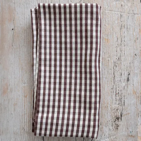 Brown Gingham Dishtowel