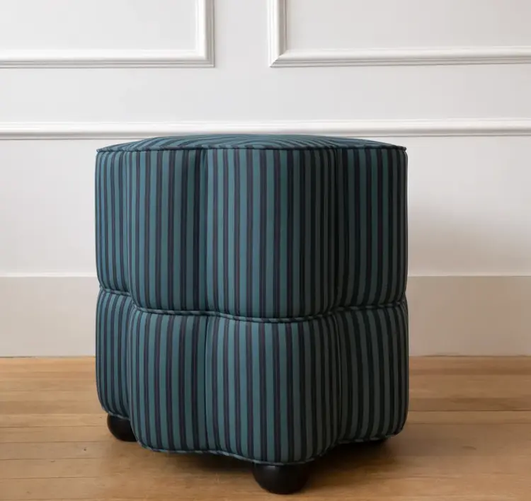 Ella Stool in Burnley Overdye - Evers/Black