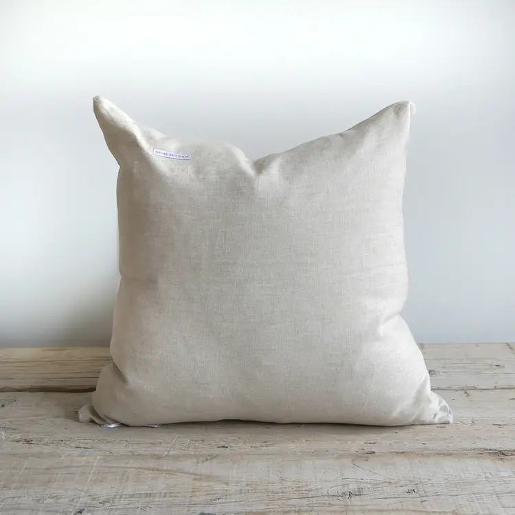Trevor Delphi Vintage Textile Cushion in Blue with stripe