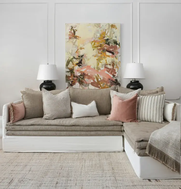 Casbah Striped Cushion - Indoor/Outdoor Fabric
