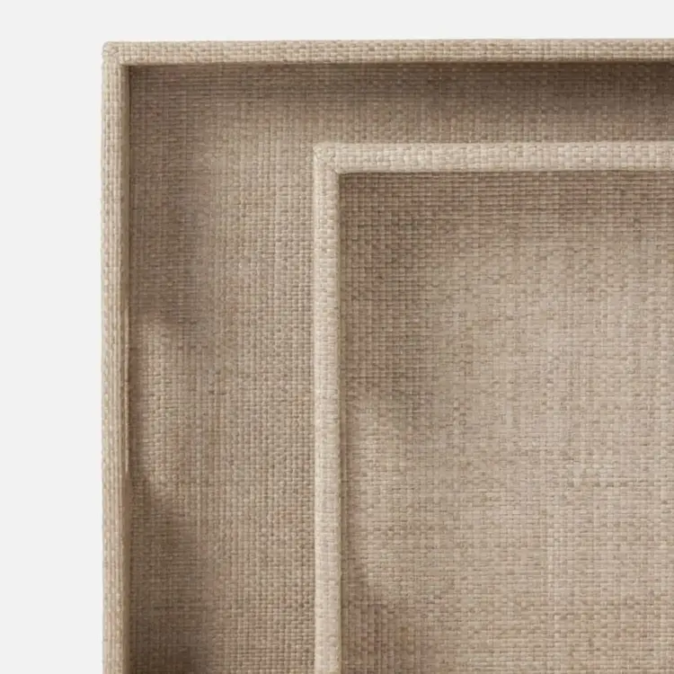 Valeria Raffia Tray Set - Set of 2