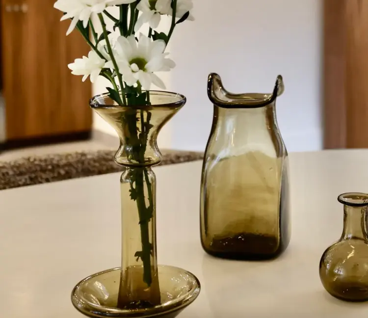 Porta Candele Fumé Candle Holder