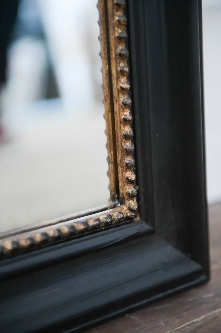 Black & Gold Napoleon Mirror Small (warehouse item)