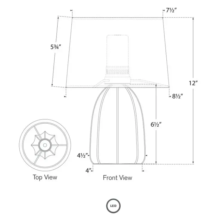 Melanie 12" Cordless Accent Lamp