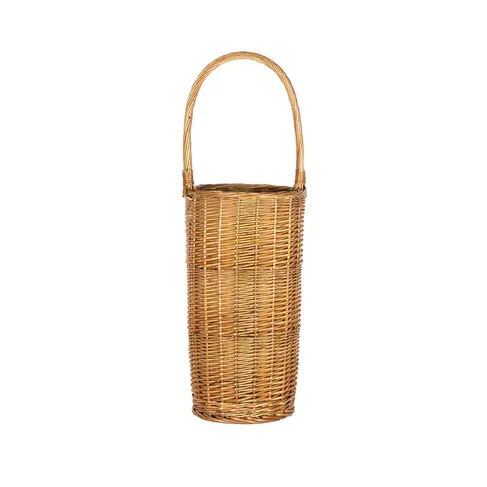 Tall Willow Basket with Over Handle