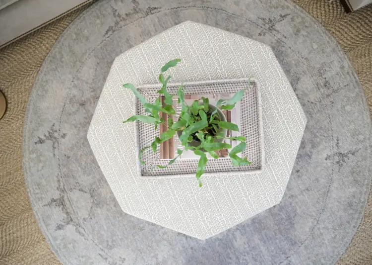 Shallow Rattan Tray in white or brown