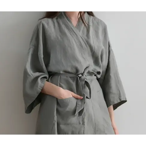 French Linen Robe (multiple colours/patterns)