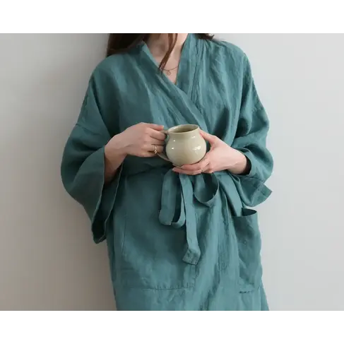 French Linen Robe (multiple colours/patterns)