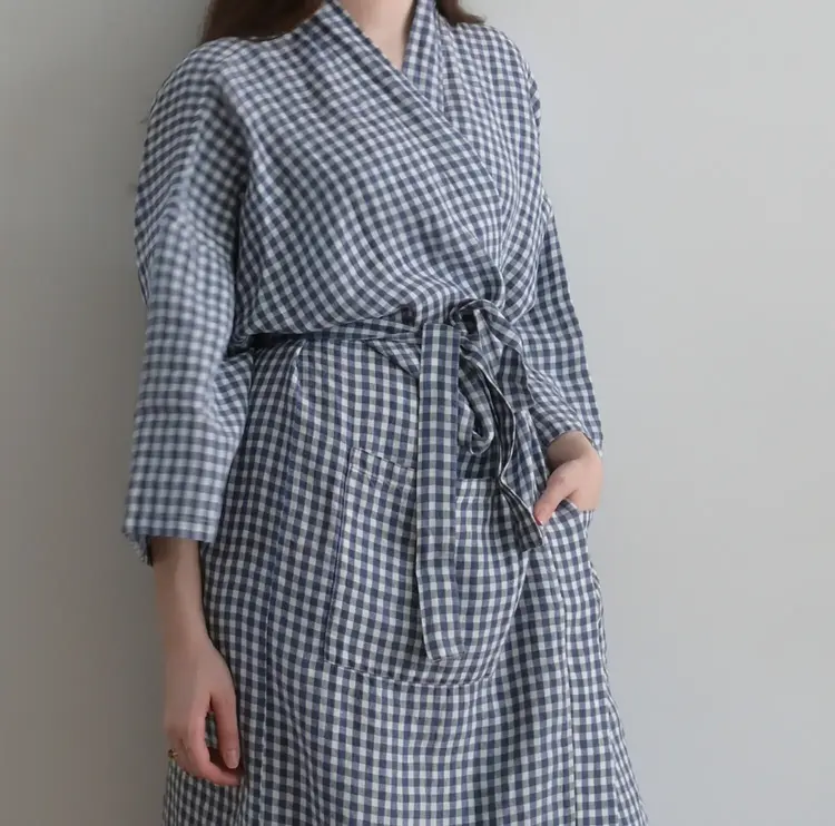 French Linen Kimono Robe