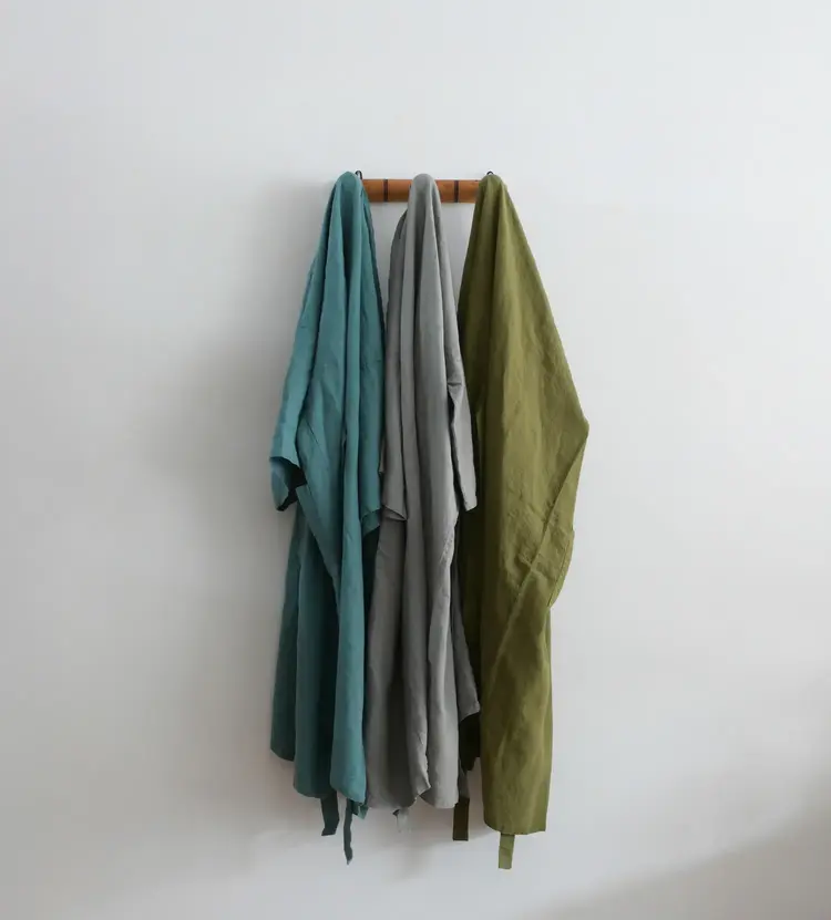 French Linen Kimono Robe