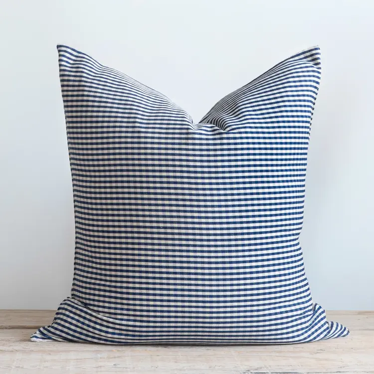 Blue Gingham Cushion