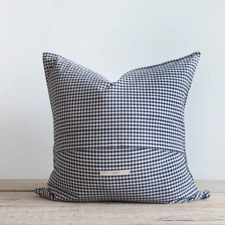 Blue Gingham Cushion