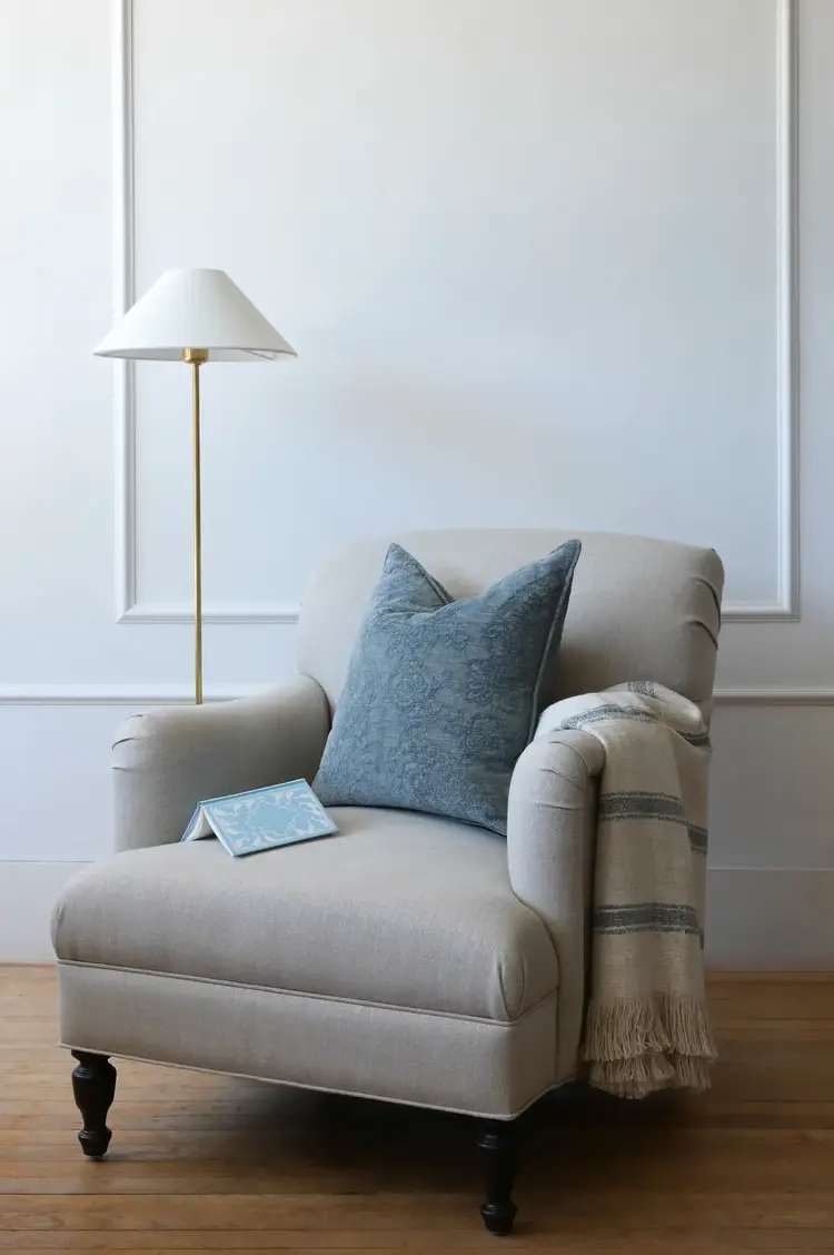 Savery Cushion in Blue 19x19"