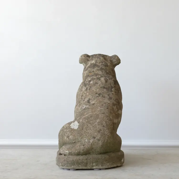 Antique Stone Bulldog or Boston Terrior