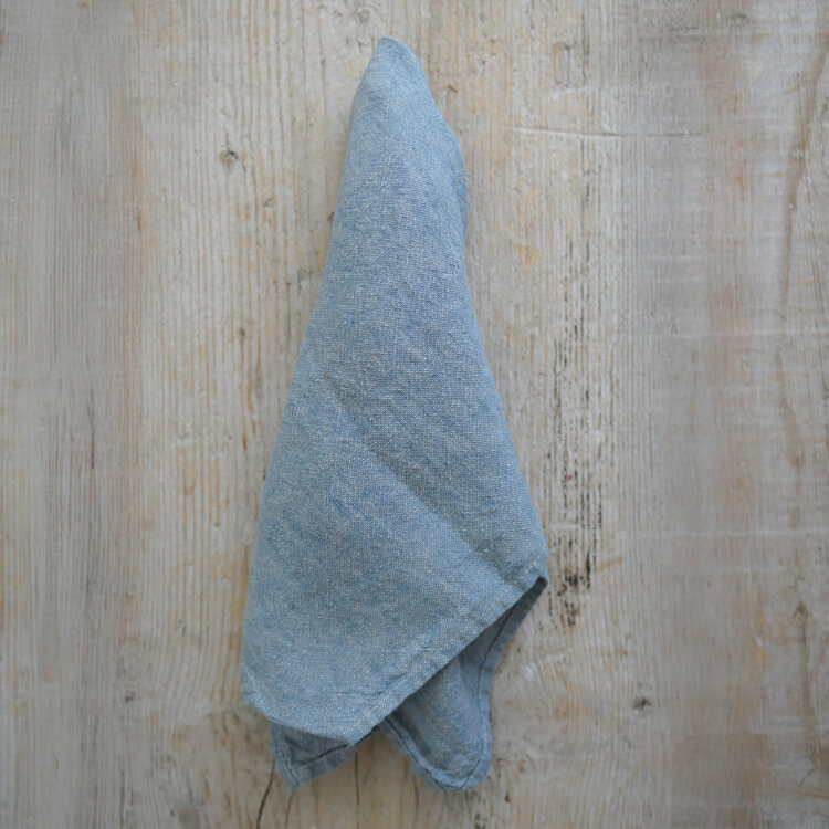 French Linen Napkins in Light Jeans (set of 6)