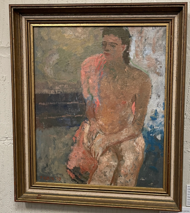Vintage Abstract Nude Painting, UK, 20th Century