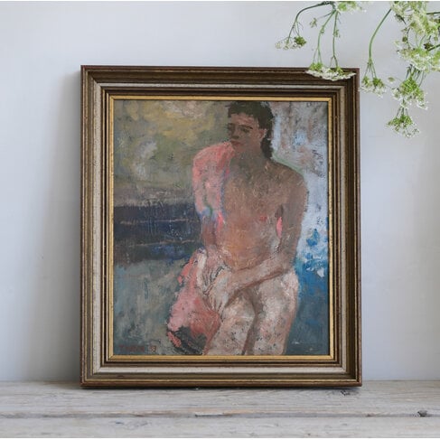 Vintage Abstract Nude Painting