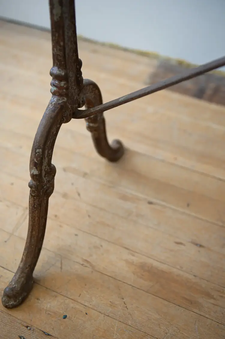 Antique French Marble Top Garden or Conservatory Table