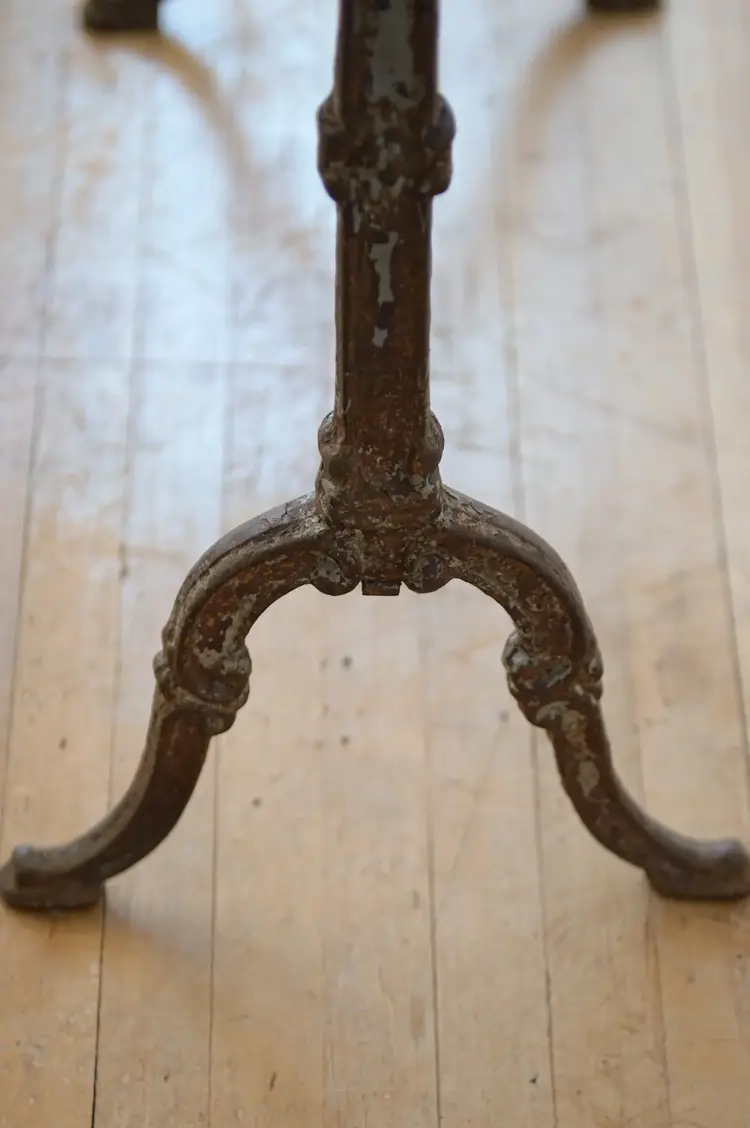 Antique French Marble Top Garden or Conservatory Table