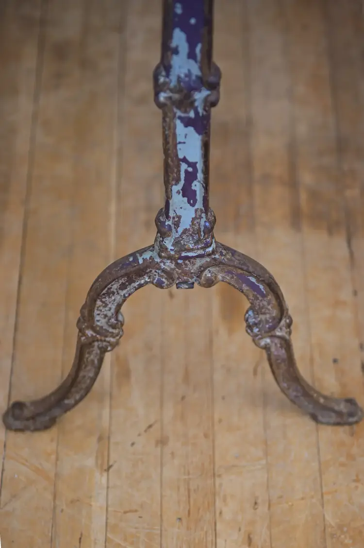 Antique French Marble Top Garden or Conservatory Table