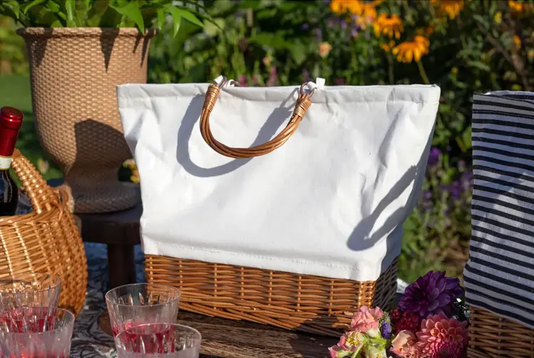 Willow & Fabric Cooler Bag