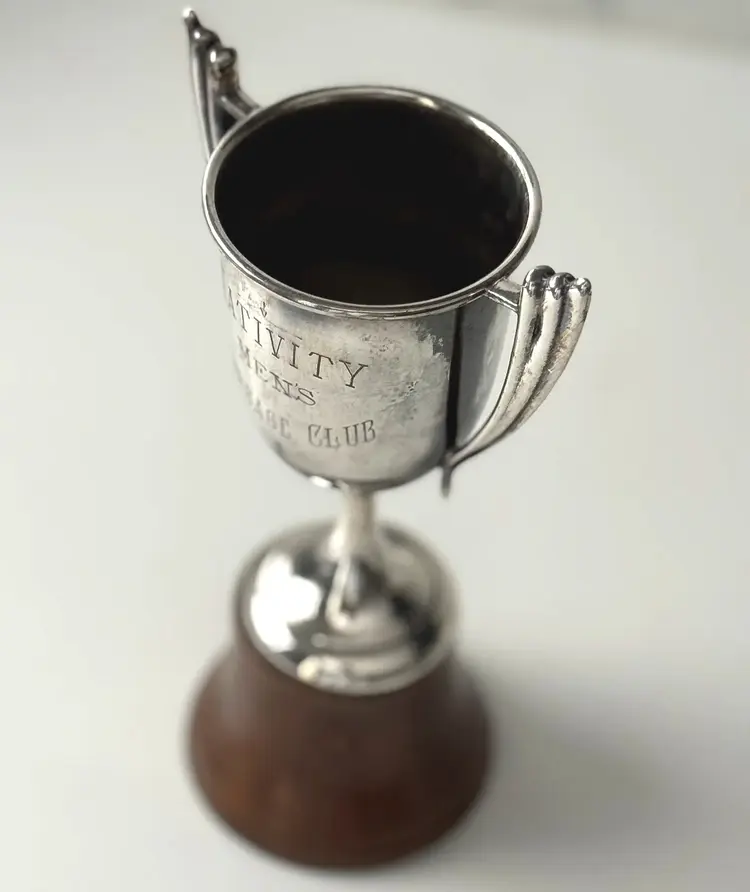 Antique Silver Plated Trophy