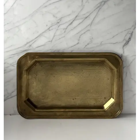 Vintage Brass Valet Tray