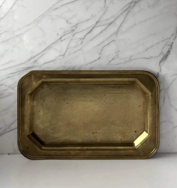 Vintage Brass Valet Tray