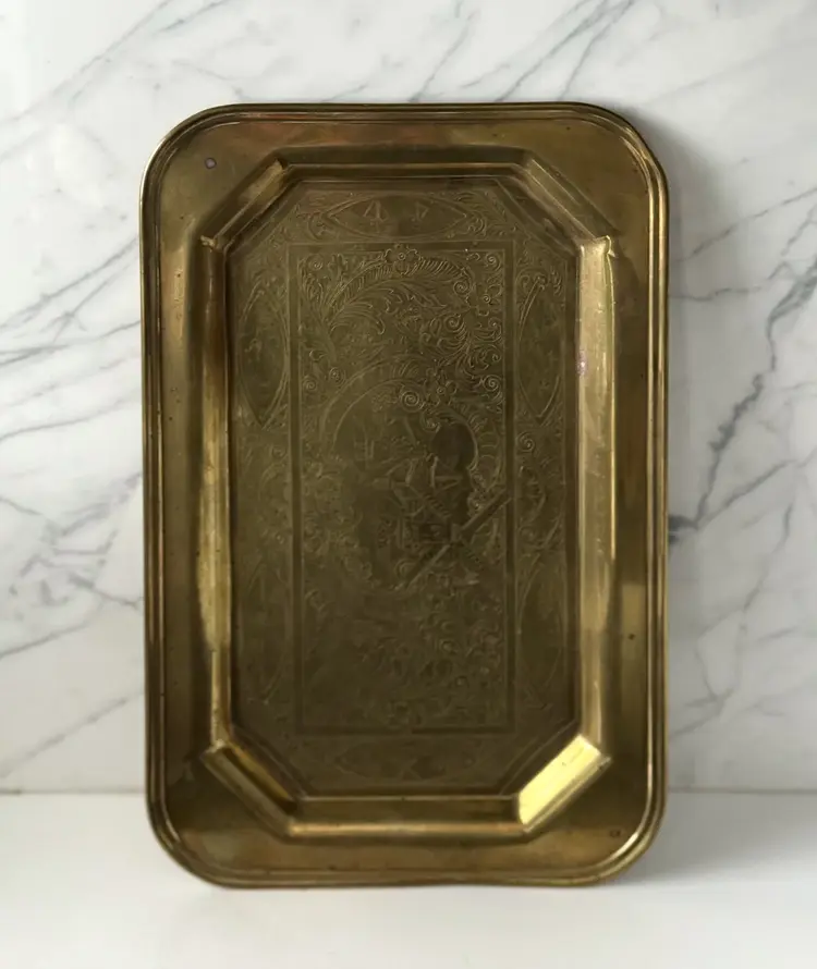 Vintage Brass Valet Tray